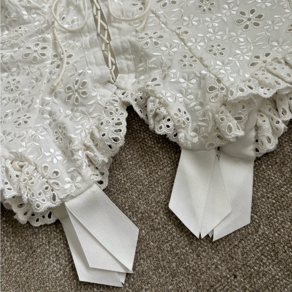✨ FOR LOVE AND LEMONS Sophie White Eyelet Bustier Corset Lingerie Top - Picture 12 of 16